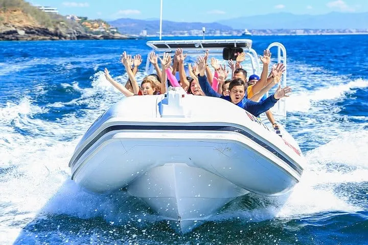 Exhilarating speed boat ride across the bay