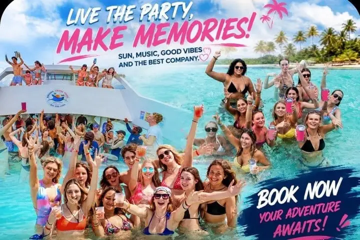 Party Booze Boat Fiesta: Sand Bar, Snorkelling, Music, Drinks and Dancing