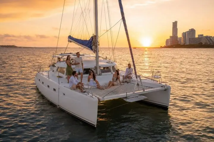Sunset catamaran cruise in Cartagena