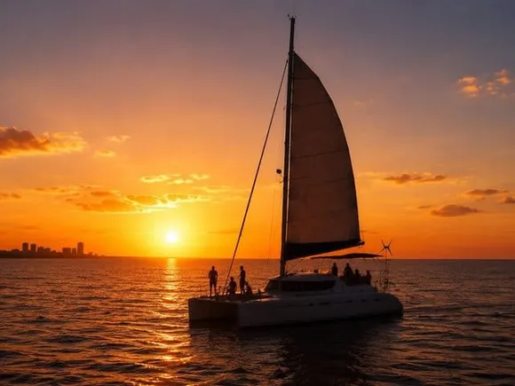 Private sunset catamaran in Cancun