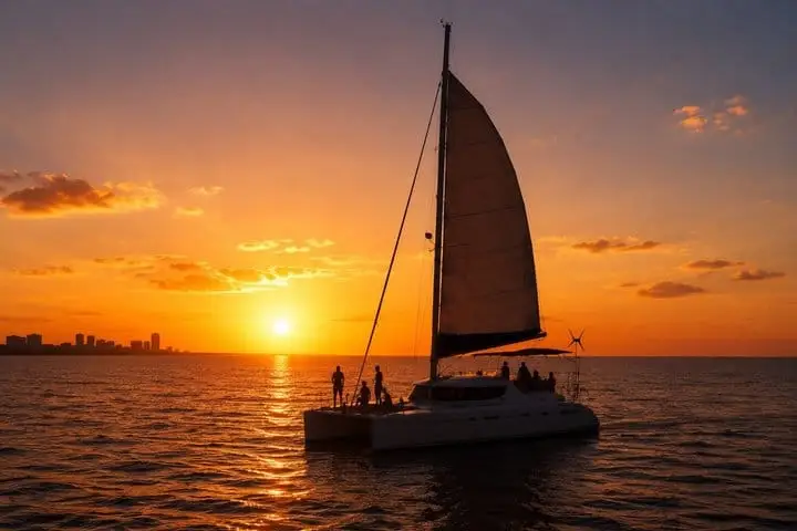 Private sunset catamaran in Cancun
