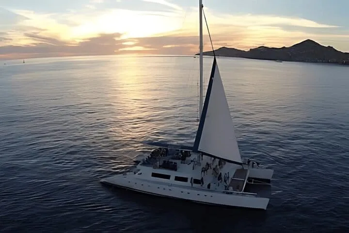 Cabo Sunset Catamaran Cruise: El Arco & Open Bar Experience