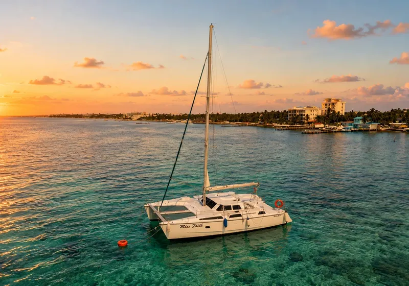 Belize Sunset Catamaran Drinks Ceviche and Ocean Views