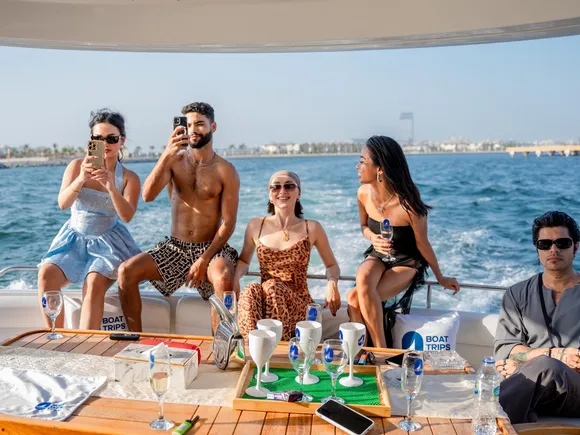 Slide and pool yacht cruise in Dubai
