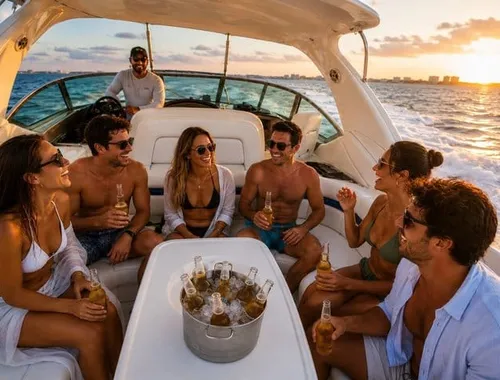 Private Luxury 44ft Yacht Cancun Isla Mujeres up to 13 Pax