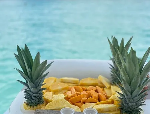 Bacalar Seven Color Lagoon Pontoon Boat Tour with Open Bar