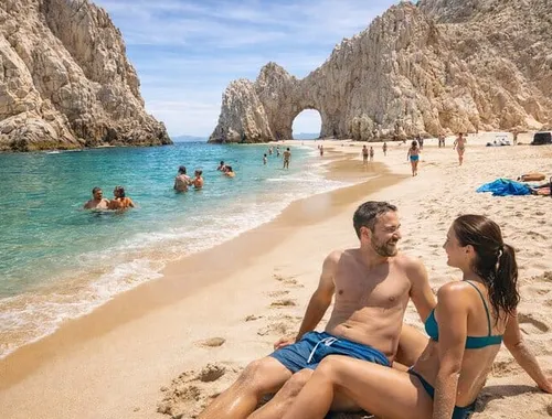 White sand: Relax on the white sands of Lover’s Beach