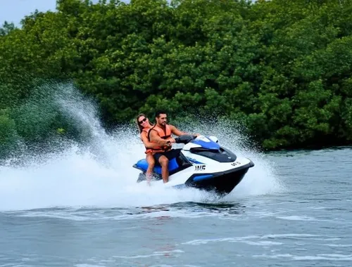 Jet Ski Cancun Nichupte Lagoon Ride Solo or Double