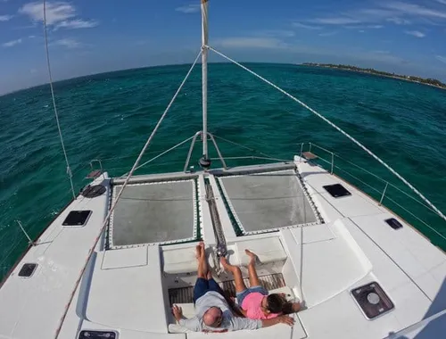 Belize Sunset Catamaran Drinks Ceviche and Ocean Views