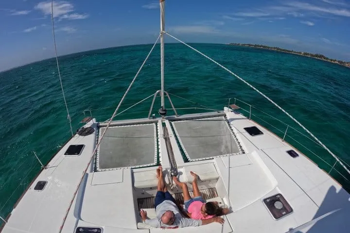 Belize Sunset Catamaran Drinks Ceviche and Ocean Views