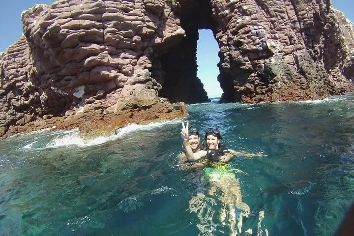 Snorkeling in crystal clear water