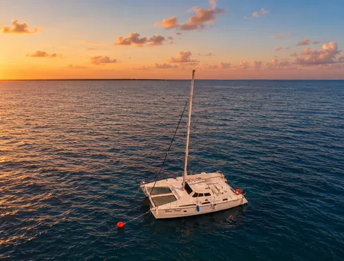 Belize Sunset Catamaran Drinks Ceviche and Ocean Views