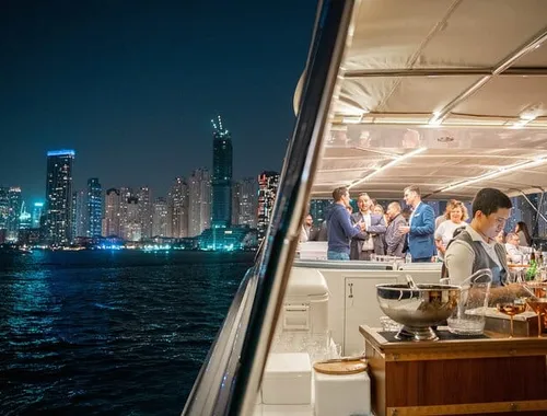 Dubai Marina Yacht Tour with BBQ to Palm Jumeirah & Burj Views