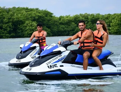 Jet Ski Cancun Nichupte Lagoon Ride Solo or Double