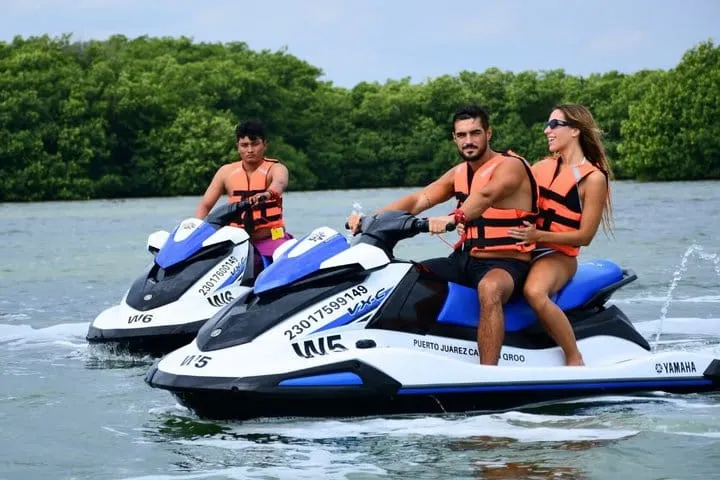Jet Ski Cancun Nichupte Lagoon Ride Solo or Double