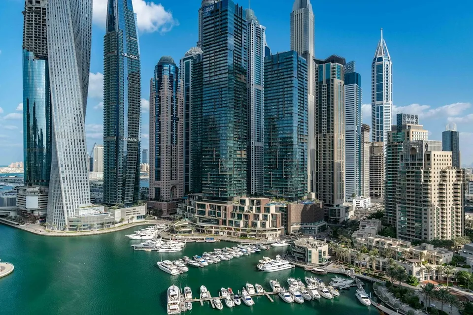 The skyline of Dubai with its skyscrapers. Photo via Unsplash