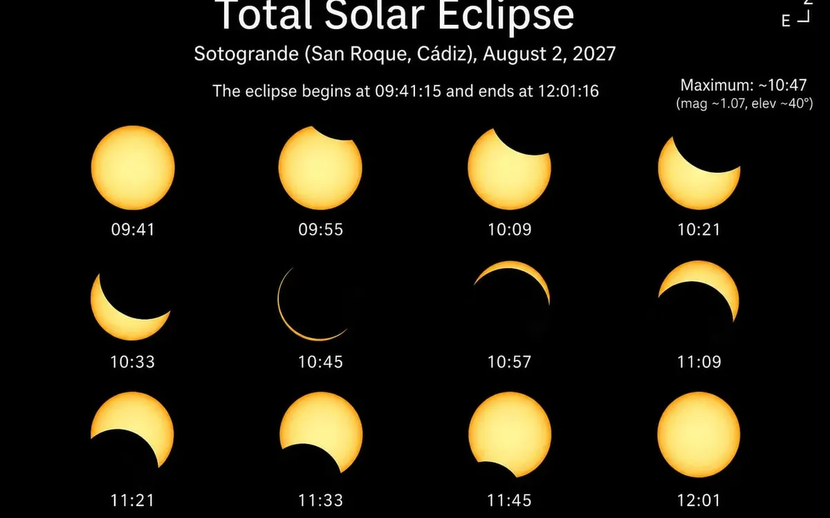 Total solar eclipse 2027 over the Strait of Gibraltar