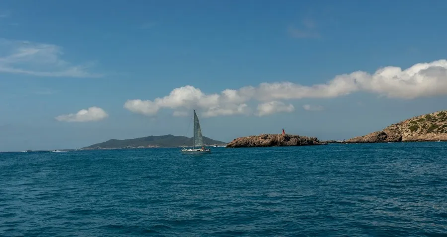 A sailboat on the Mediterranean off Formentera. Photo via Unsplash