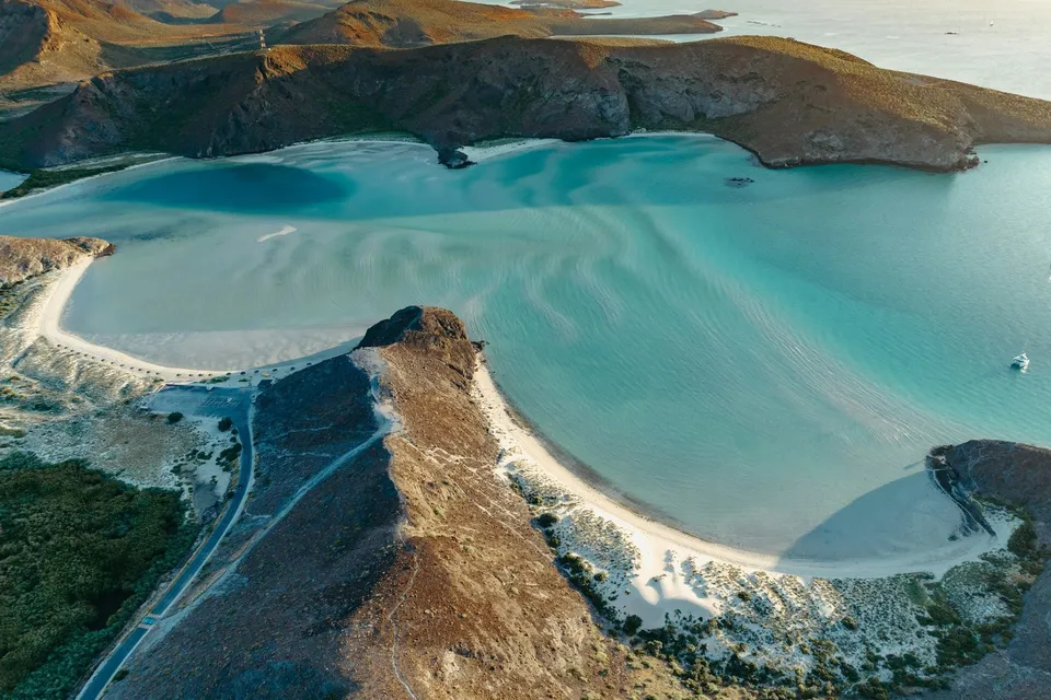 Aerial view of Balandra Beach near La Paz, Baja California Sur. Photo via Unsplash