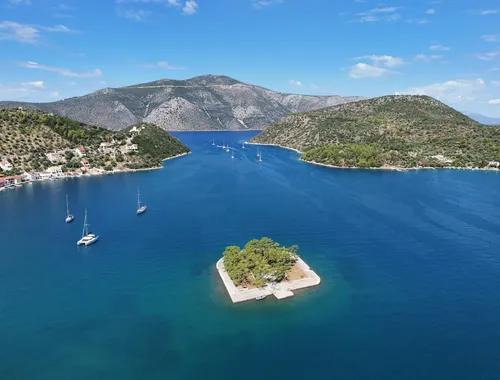 A small island in a bay of Ithaca