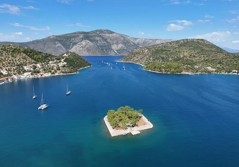 A small island in a bay of Ithaca