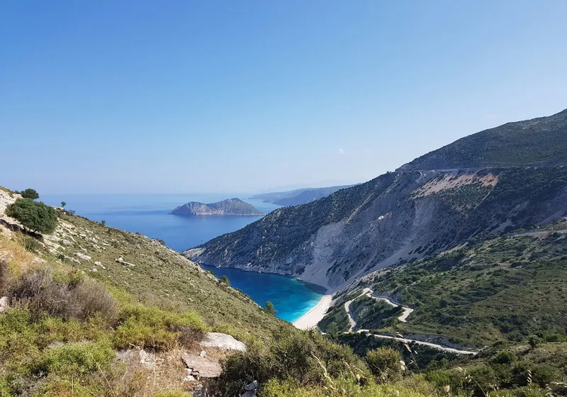 Myrtos Beach seen from the viewpoint, Kefalonia
