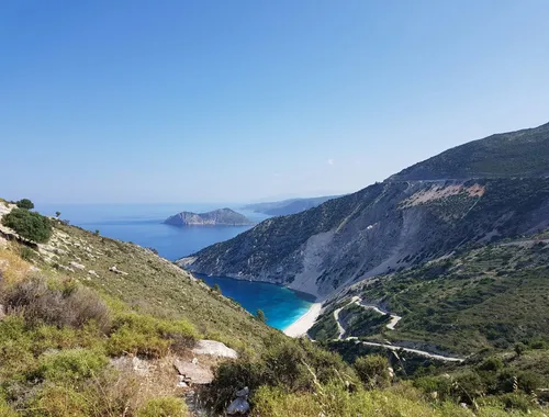 Myrtos Beach seen from the viewpoint, Kefalonia