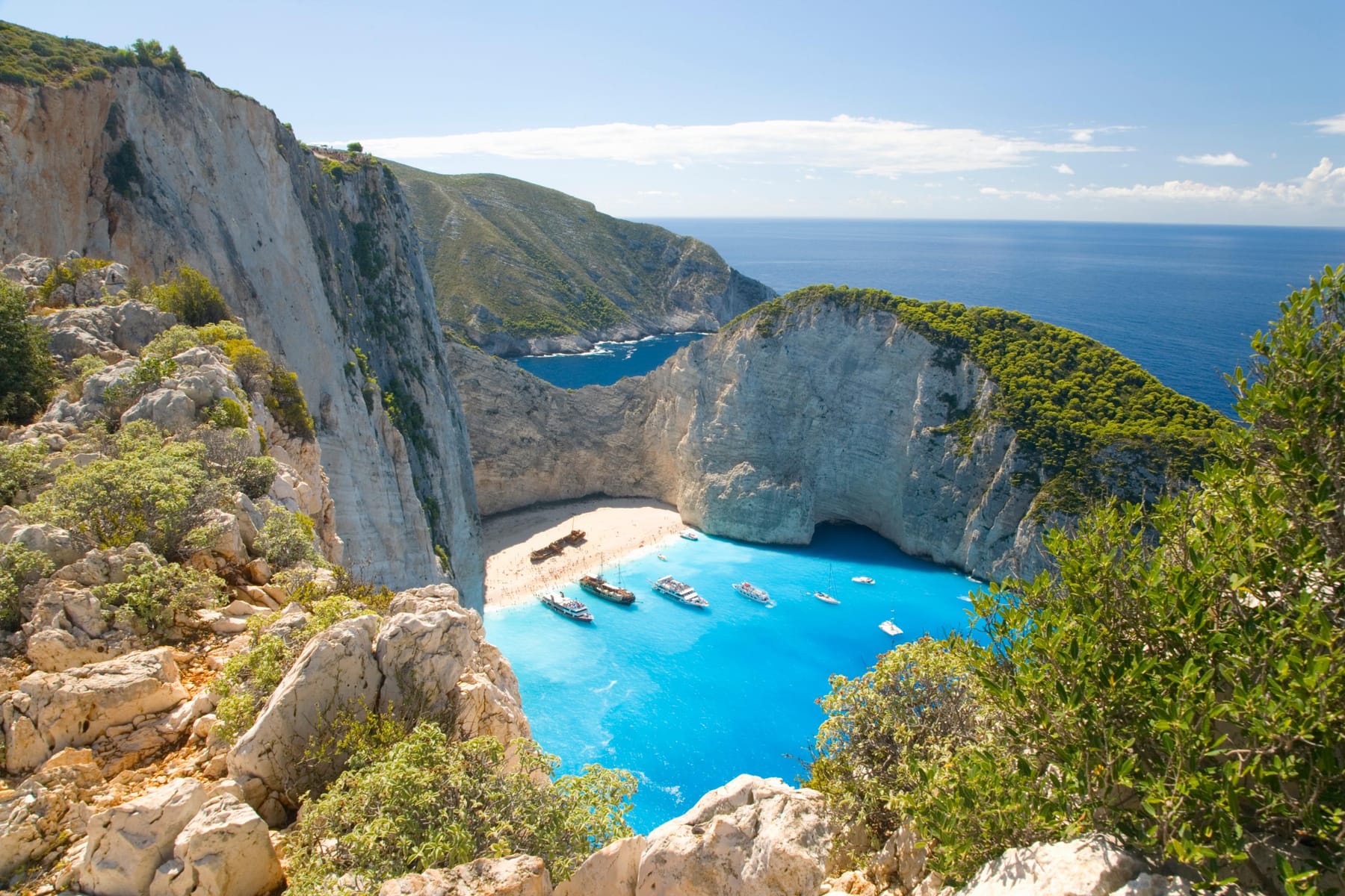 Navagio Beach, on the Zakynthos cruise from Poros